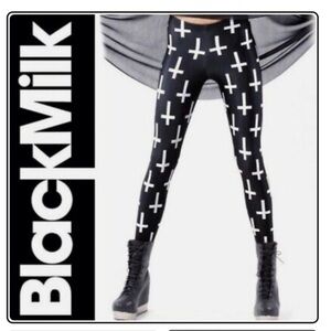 Black milk cross of St. Peter leggings